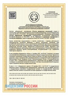 Приложение к сертификату для ИП Надым Сертификат СТО 03.080.02033720.1-2020